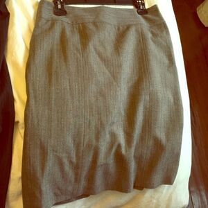 Anne Klein Wool Grey Suit Midi Pencil Skirt size 4